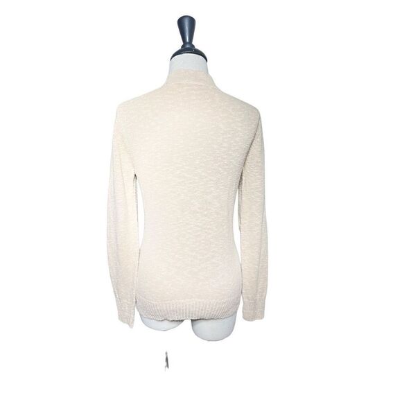 Tory Burch Tan Nubby Cardigan Sweater Linen Blend XSmall - Picture 3 of 5